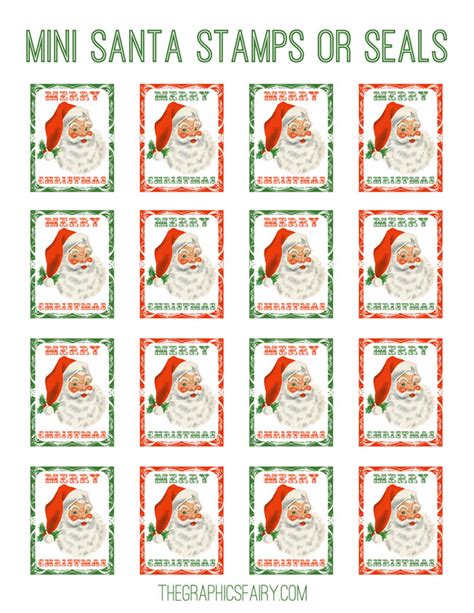 Santa Stamp Printable